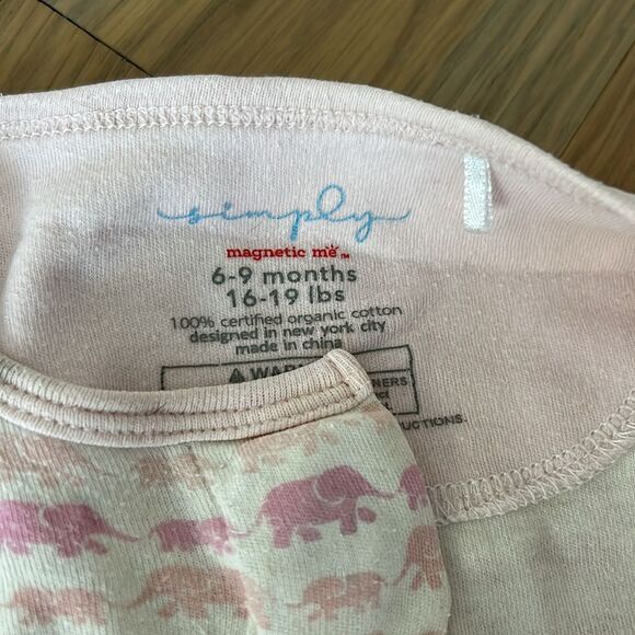 Magnetic me elephant print footie 6-9M - Picture 2 of 2